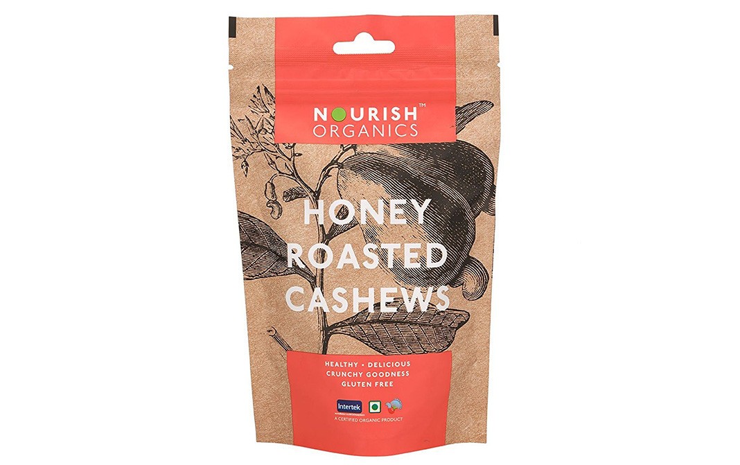 Nourish Organics Honey Roasted Cashews    Pack  100 grams